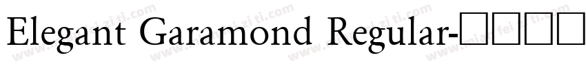 Elegant Garamond Regular字体转换